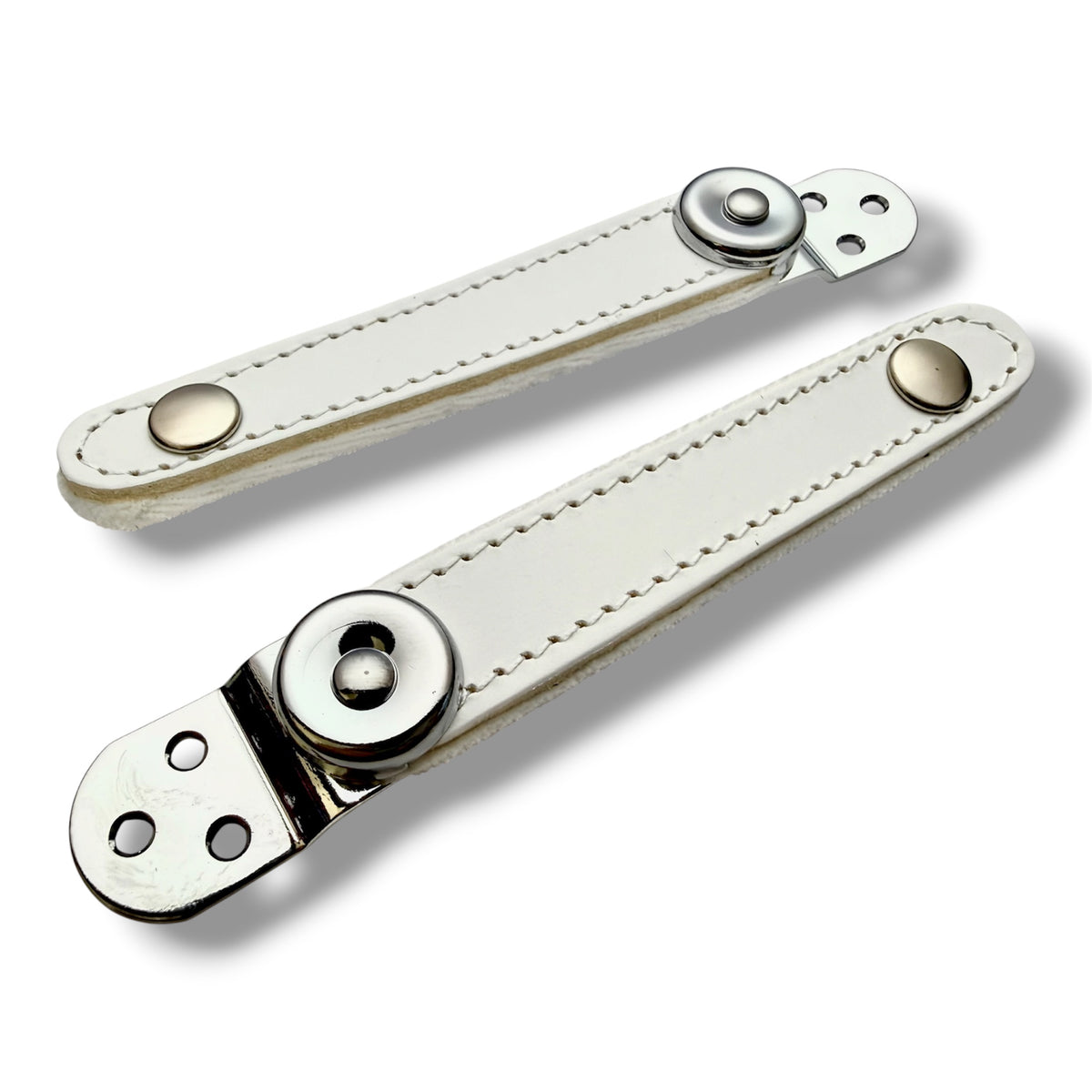 Broches 3 puntos cromo 9 cm BLANCO
