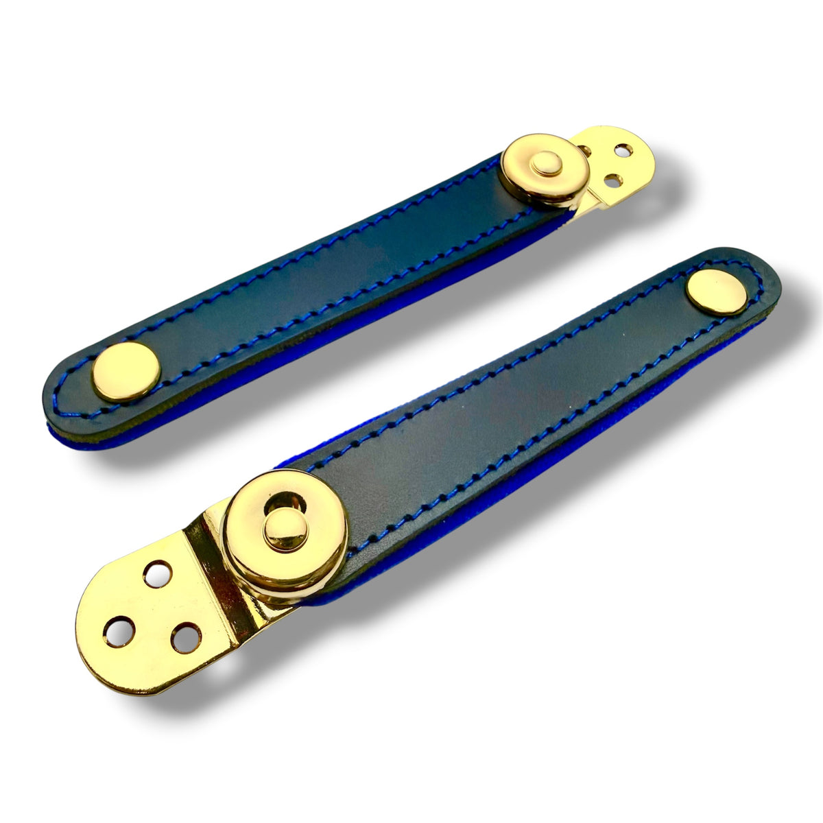 Broches 3 puntos ORO 10 cm AZUL