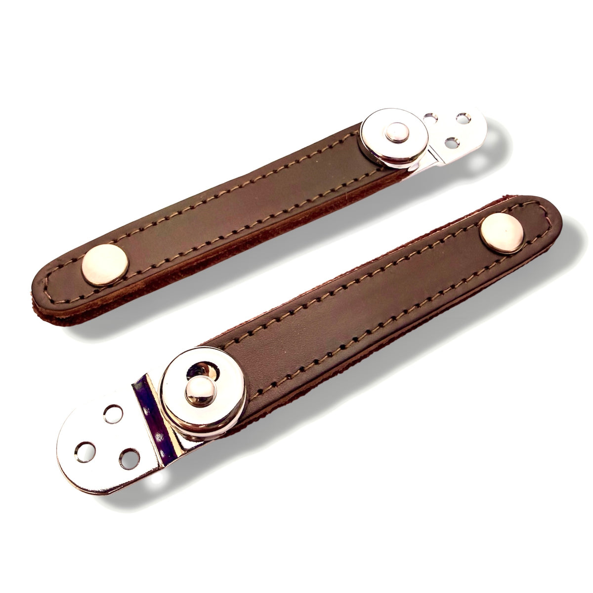 Broches 3 puntos cromo 9 cm CHOCOLATE