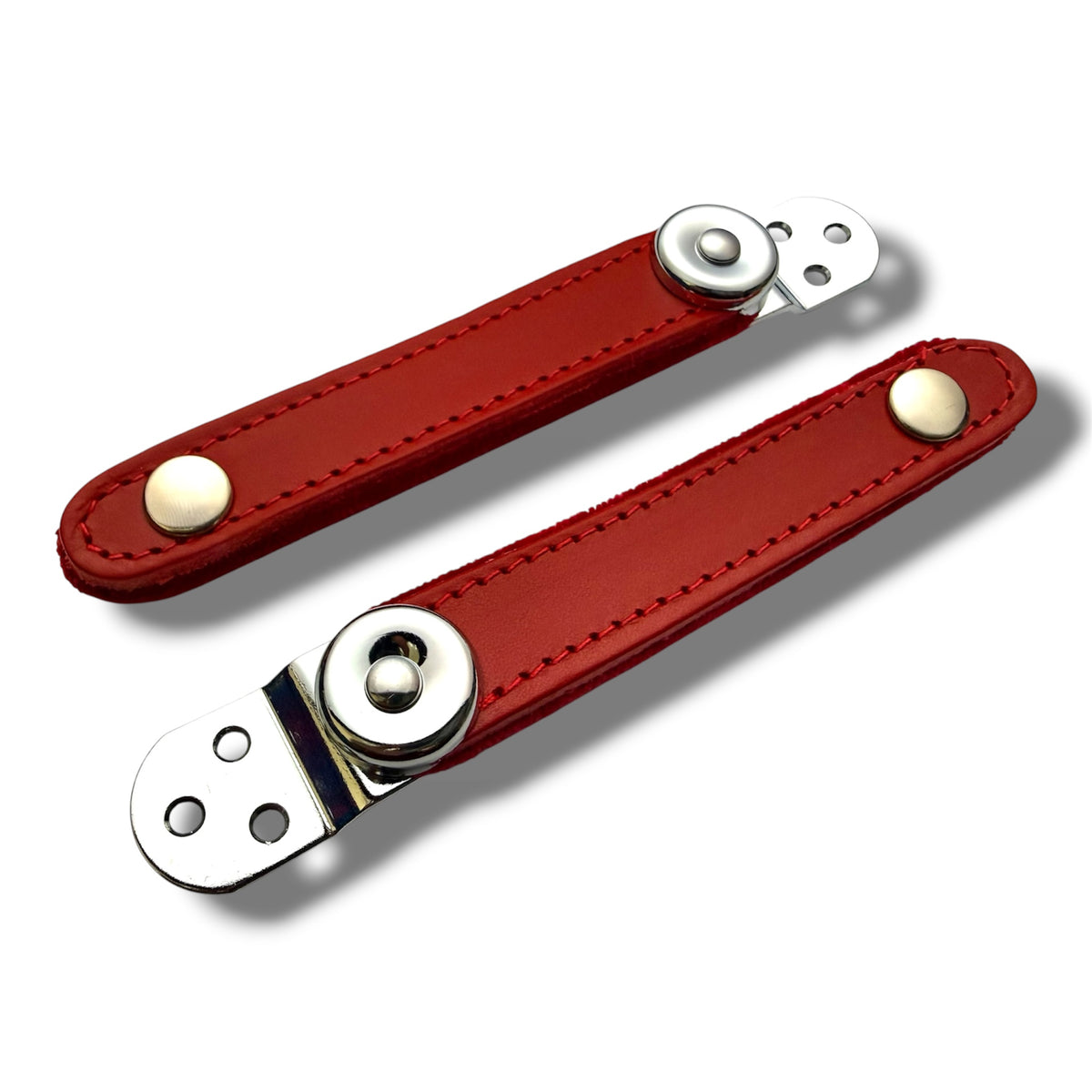 Broches 3 puntos cromo 9 cm ROJO