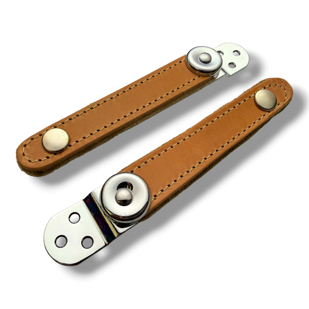 Broches 3 puntos cromo 9 cm BEIGE