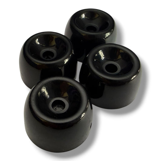 Set 4 patas plásticas con remache NEGRO